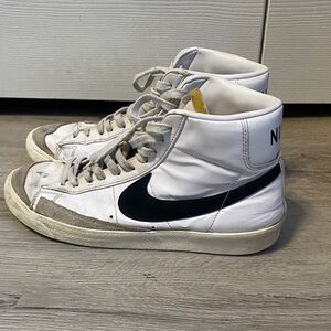 Nike White and Black High-Top Sneakers